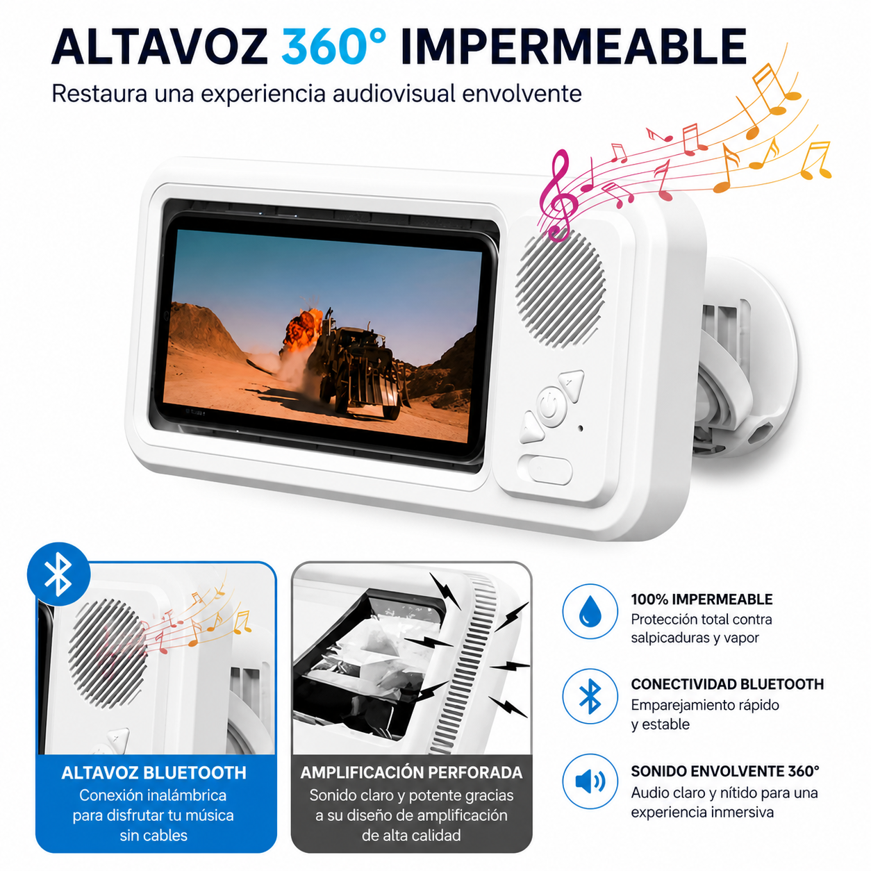 Funda Movil Ducha Waterproof Bluetooth